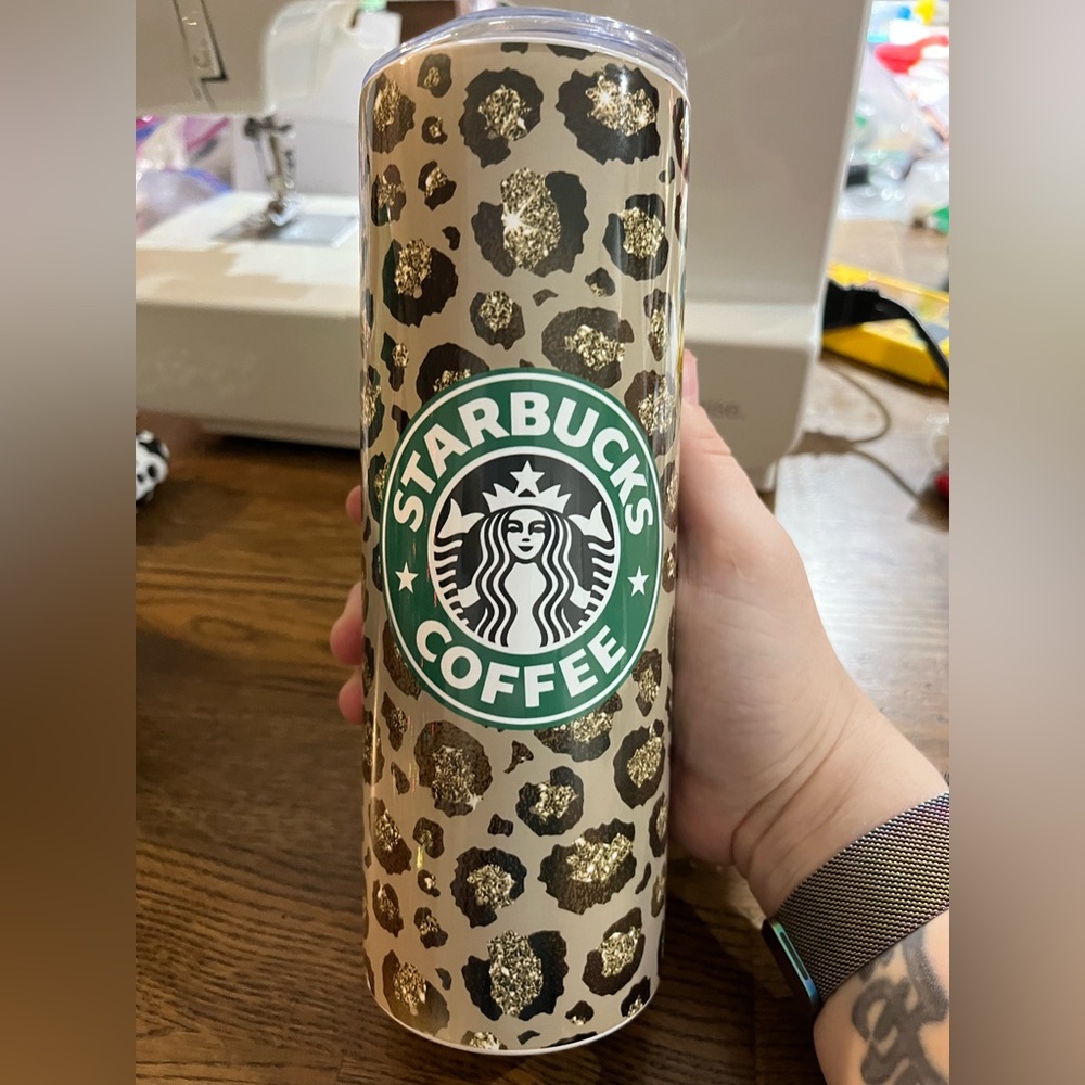 Starbucks glitter cheetah tumbler
